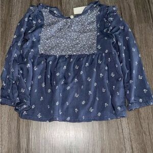 Oshkosh Floral Blue Kids Top